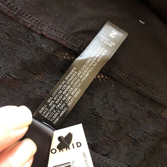 Torrid Brief Panties 2X Curve Cotton Mid-Rise Black White Roses Lace Trim Lot - Picture 9 of 16